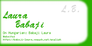 laura babaji business card